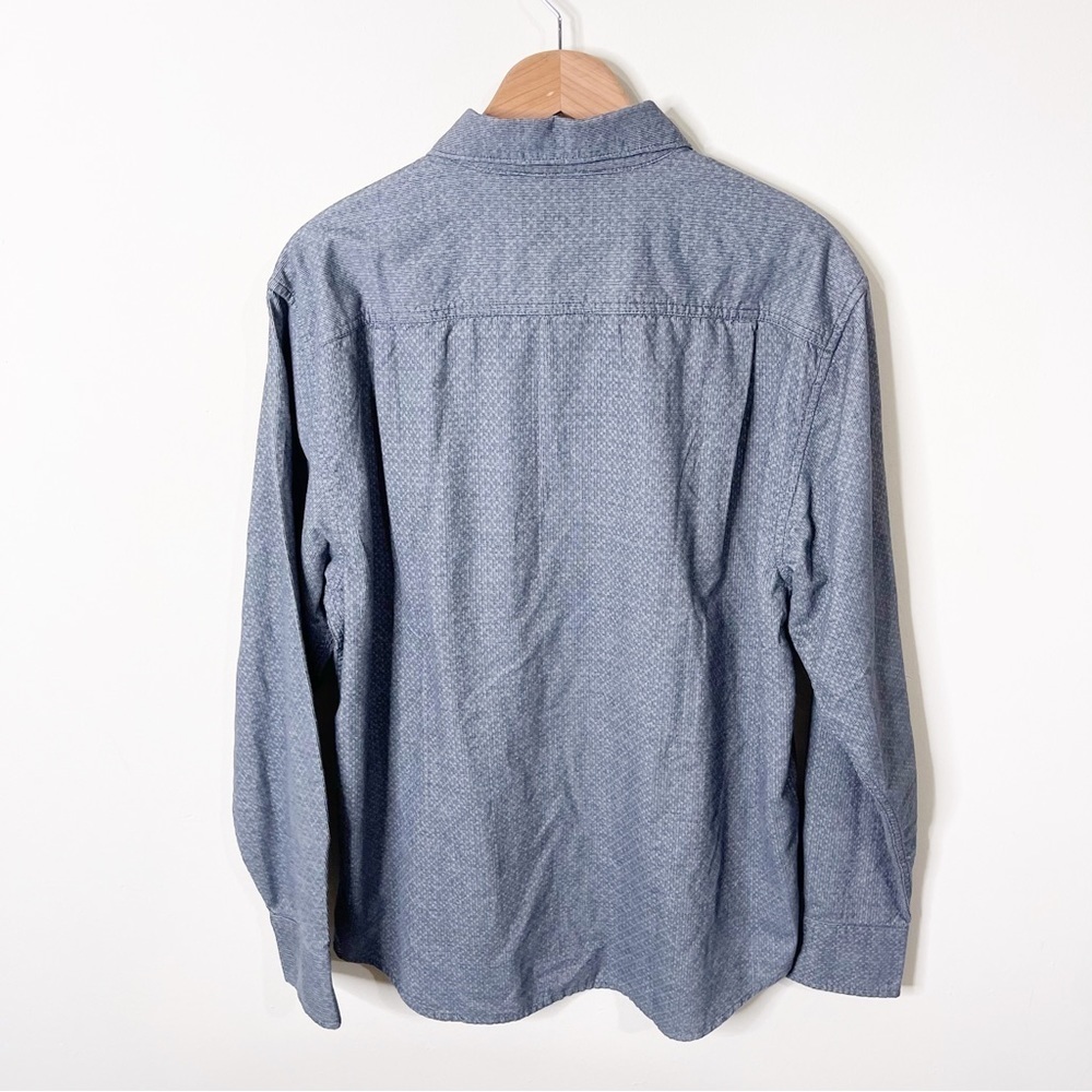 Tommy Bahama Delos Doby Long Sleeves Woven Shirt Top in Turbulence Medium NWT - Picture 8 of 8